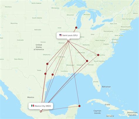 Flights from Saint Louis (STL) to Mexico City (MEX) .